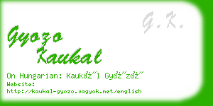 gyozo kaukal business card